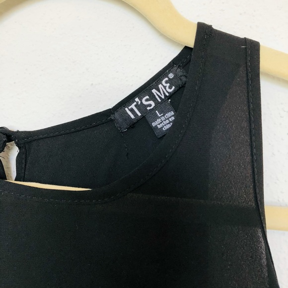 It’s Me black sleeveless blouse women’s - Picture 5 of 5